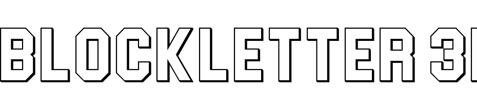Blockletter 3D Font Download Free